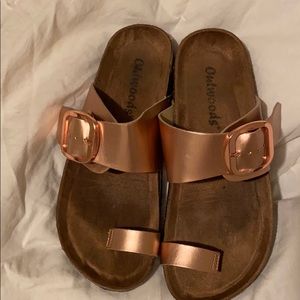 Rose gold sandals